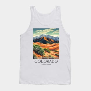 A Vintage Travel Illustration of the Great Sand Dunes National Park - Colorado - US Tank Top